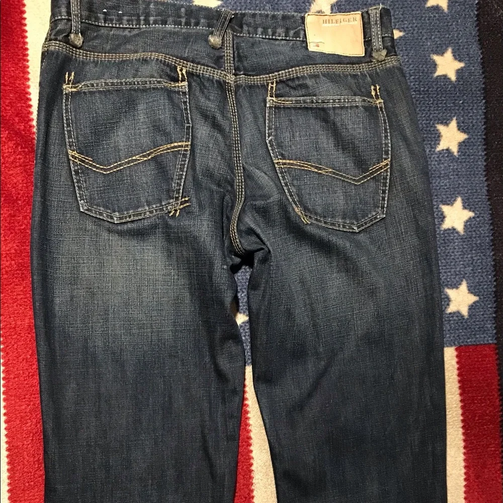 Vintage Tommy Hilfiger Premium Denim Jeans Pants 34x32 Gym P Wing Bear Rlx Thj 1